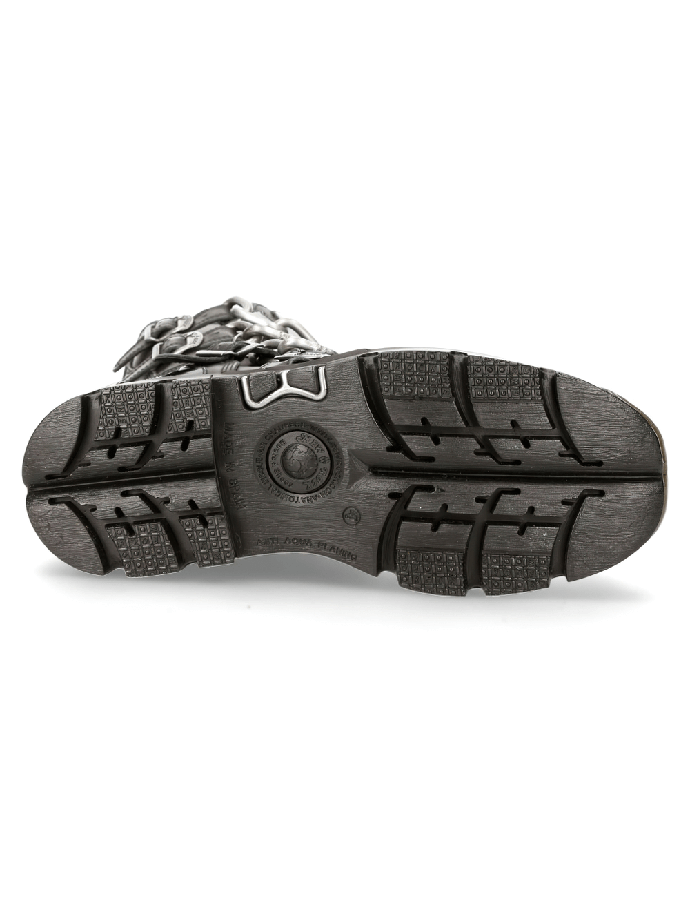 NEW ROCK Men's Chained Gothic Boots with Metal Accents