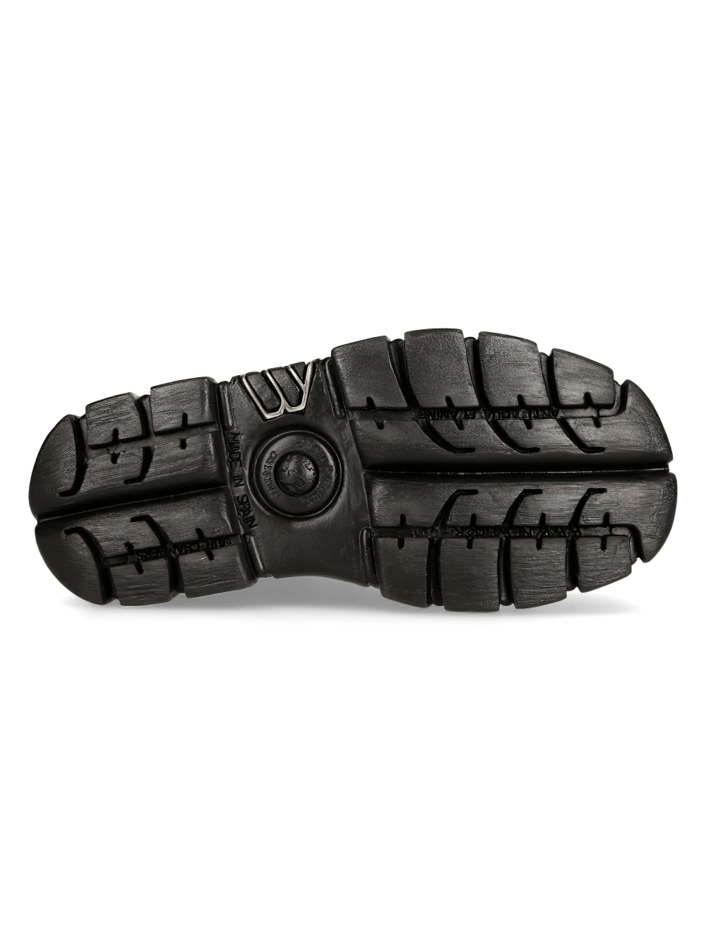 NEW ROCK Men's Durable Black Military Boots with Laces