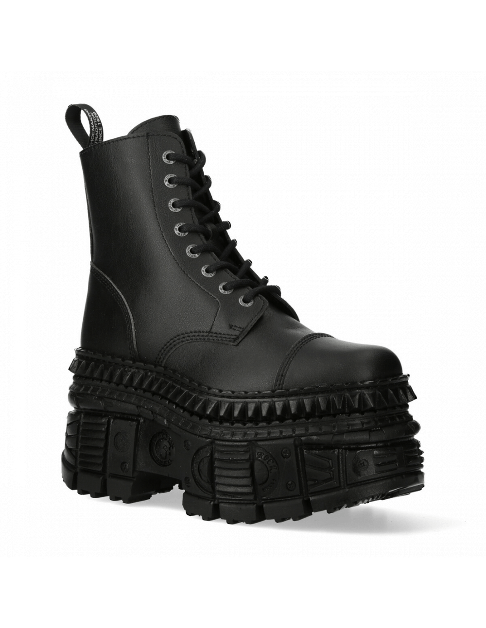 NEW ROCK Men's Fashion Black Gothic Style Ankle Boots