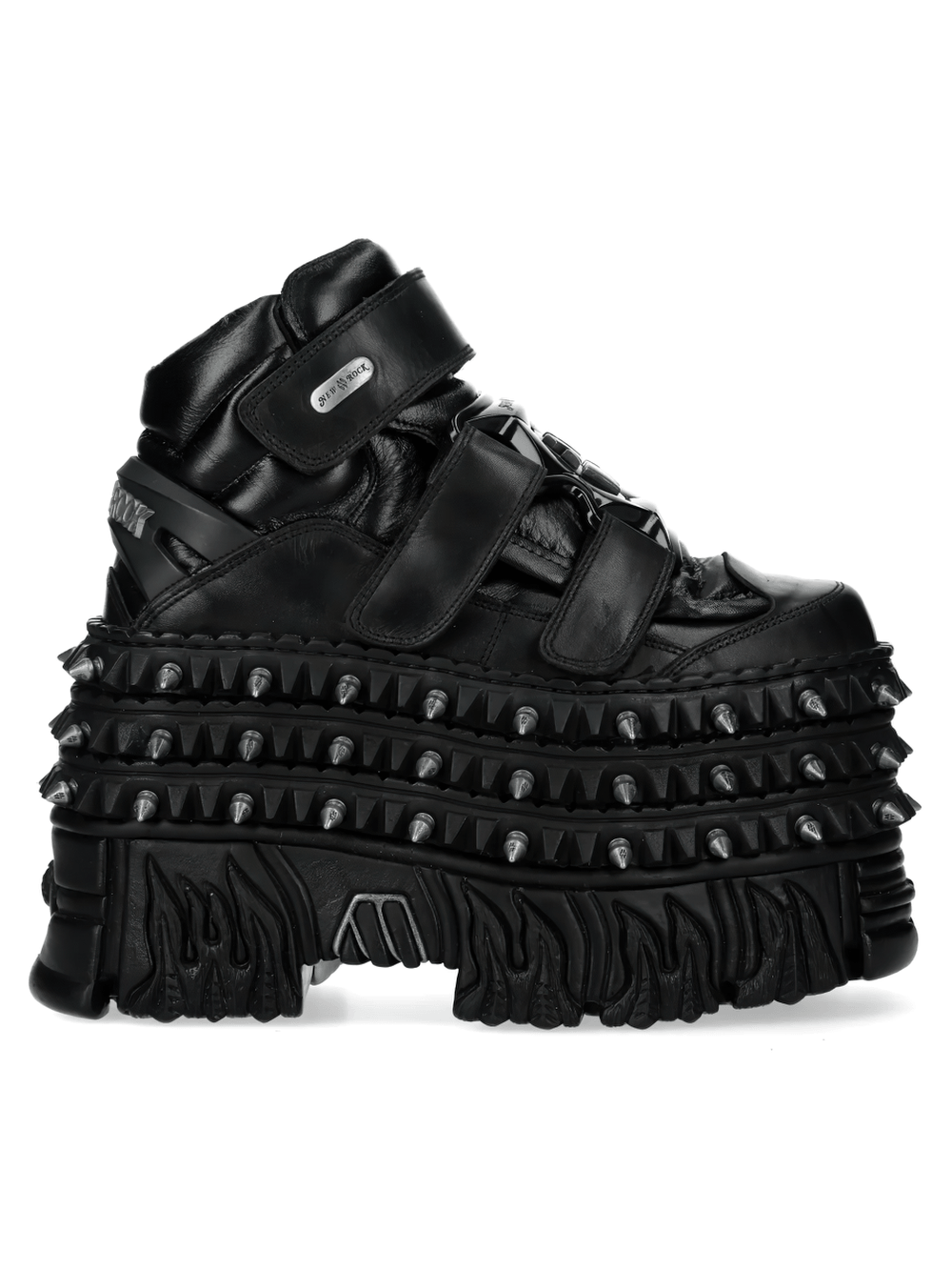 NEW ROCK Female Platform Ankle Boots with Spike Sole
