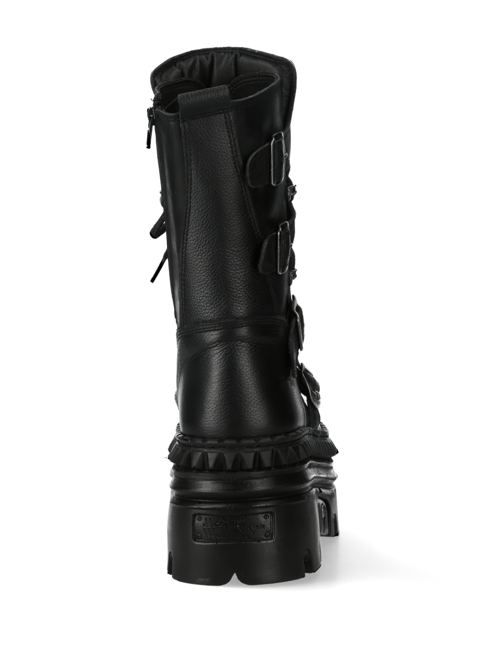 NEW ROCK Men's Gothic Ankle Boots with Buckles and Lace-up Design