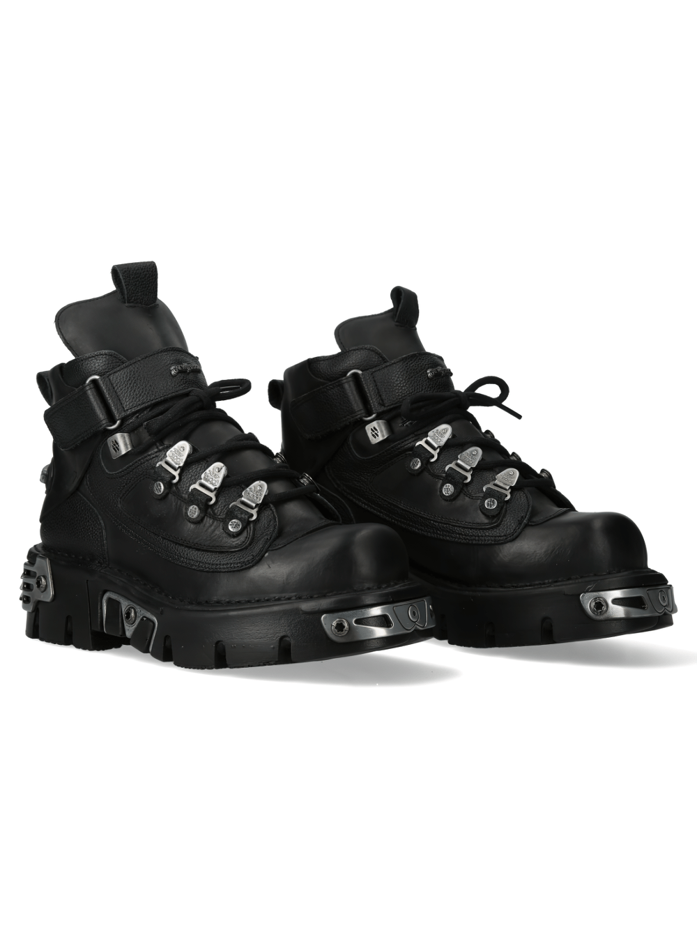 NEW ROCK Men's Gothic Ankle Boots with Metal Details