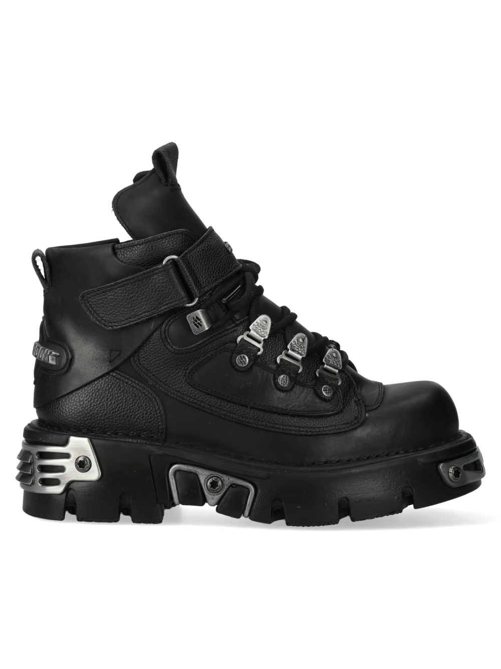 NEW ROCK Men's Gothic Ankle Boots with Metal Details