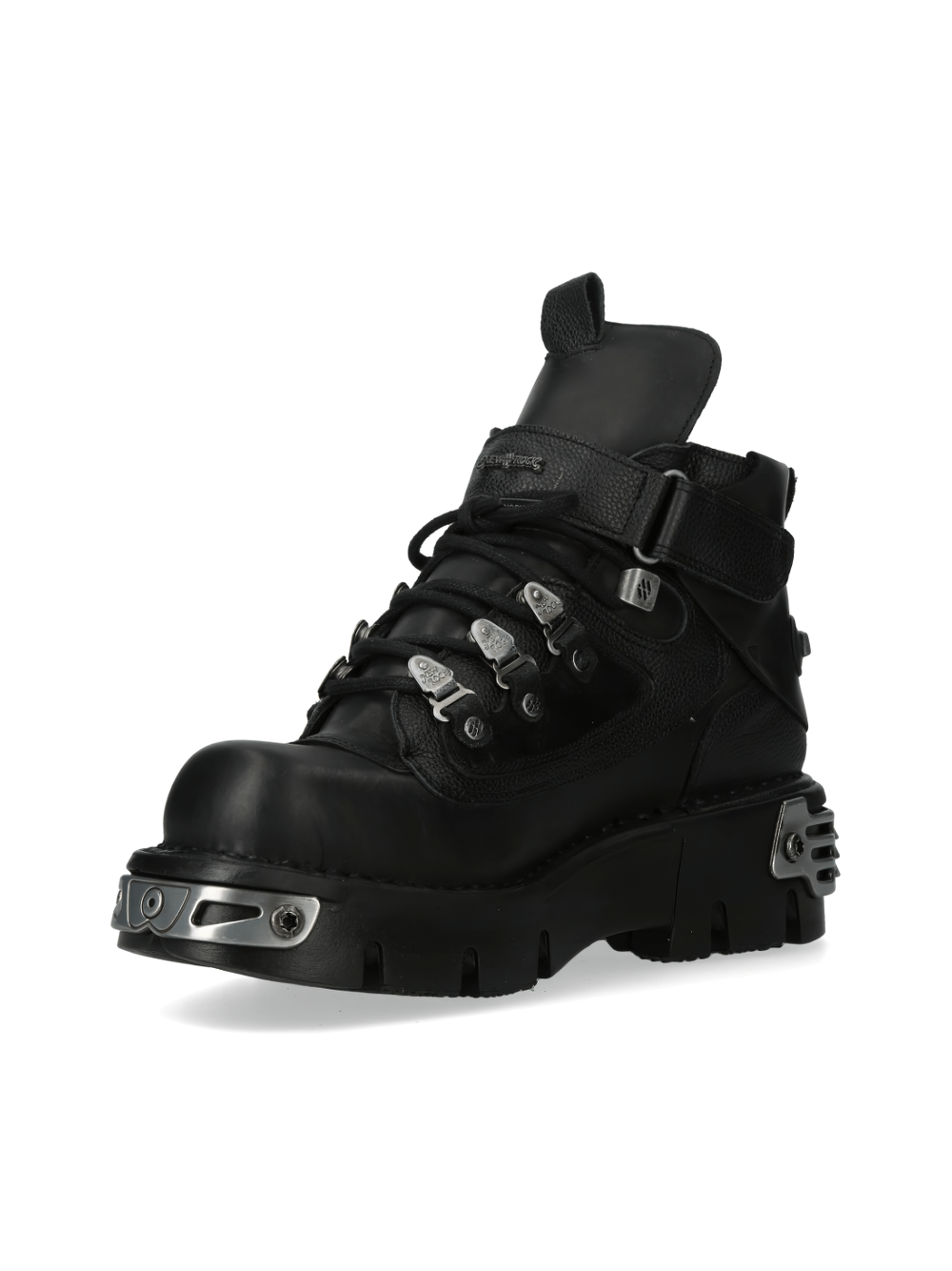 NEW ROCK Men's Gothic Ankle Boots with Metal Details