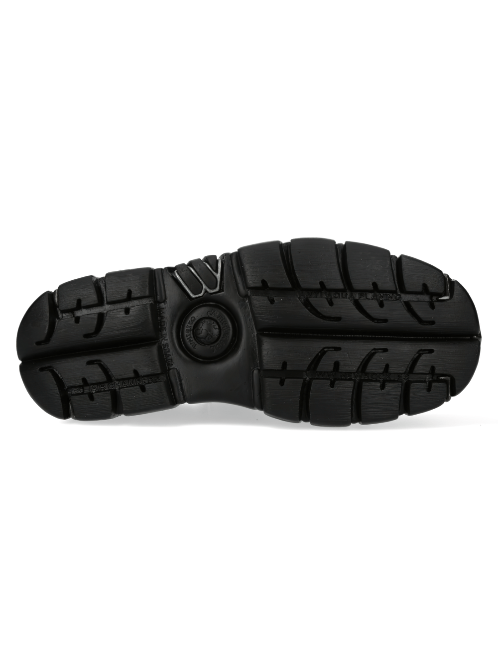 NEW ROCK Men's Gothic Black Platform Shoes with Metallic Accents
