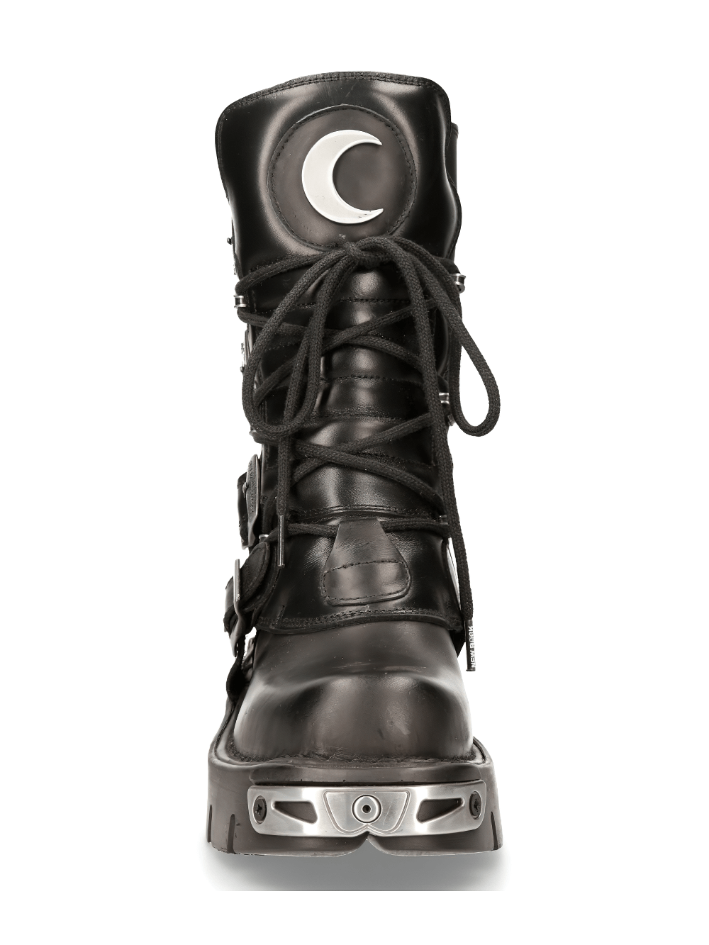 NEW ROCK Men's Gothic Boots with Platform Sole and Crescent Moon