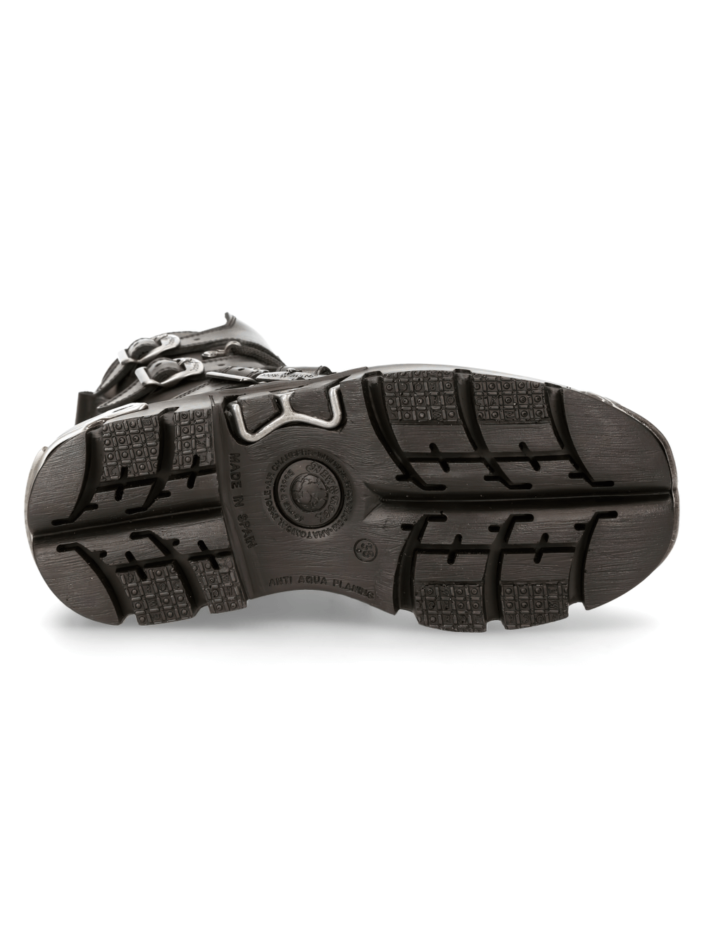 NEW ROCK Men's Gothic Boots with Platform Sole and Crescent Moon