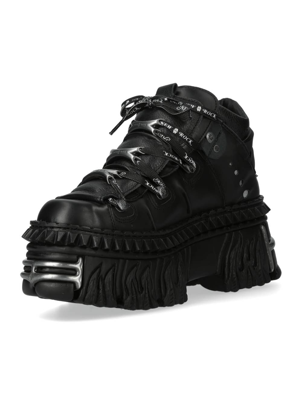 NEW ROCK Men's Gothic Leather Platform Rocker Shoes