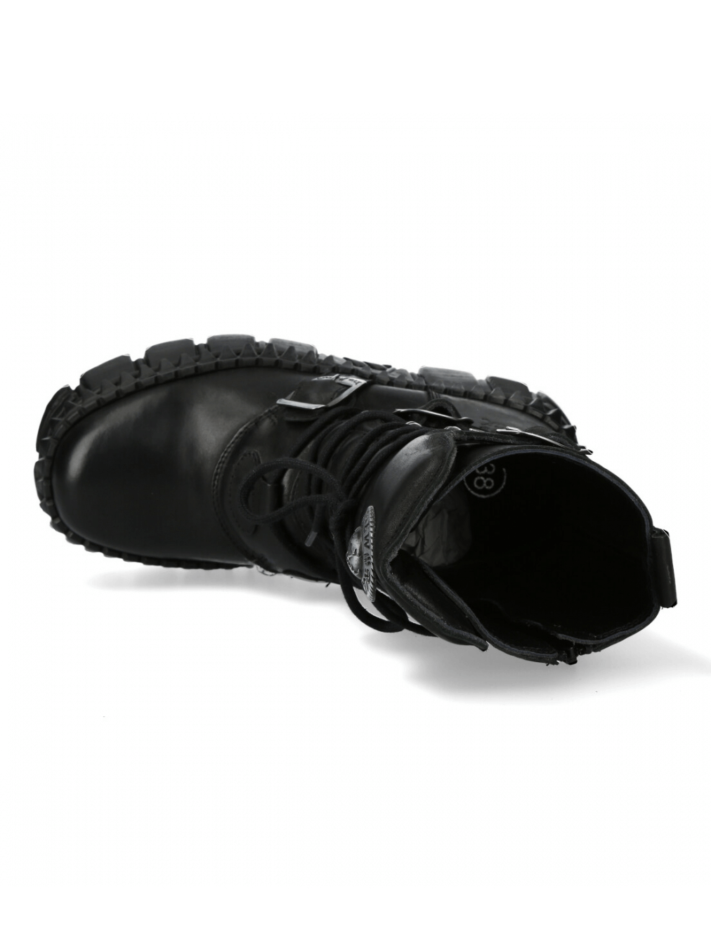 NEW ROCK Men's Gothic Military Style Platform Boots with Buckles
