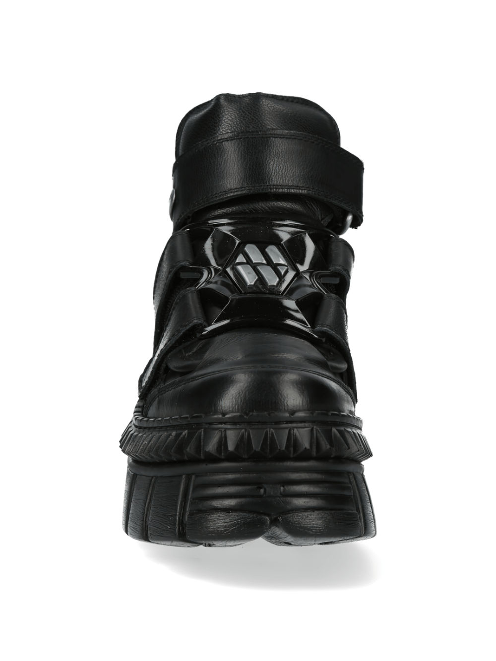 NEW ROCK Men's Gothic Rock Platform Boots with Velcro Straps
