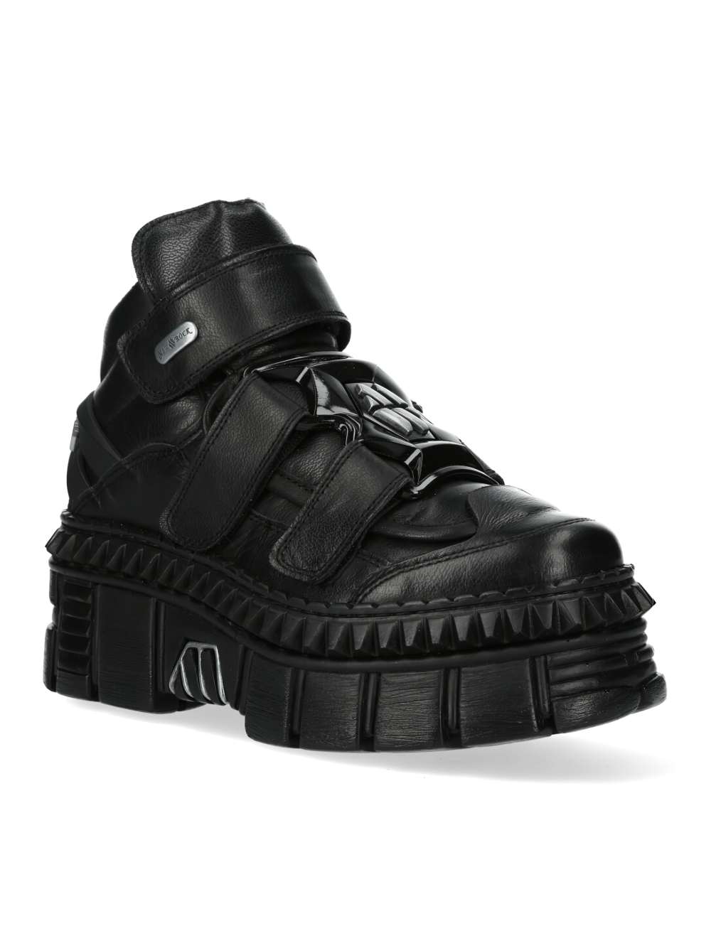 NEW ROCK Men's Gothic Rock Platform Boots with Velcro Straps