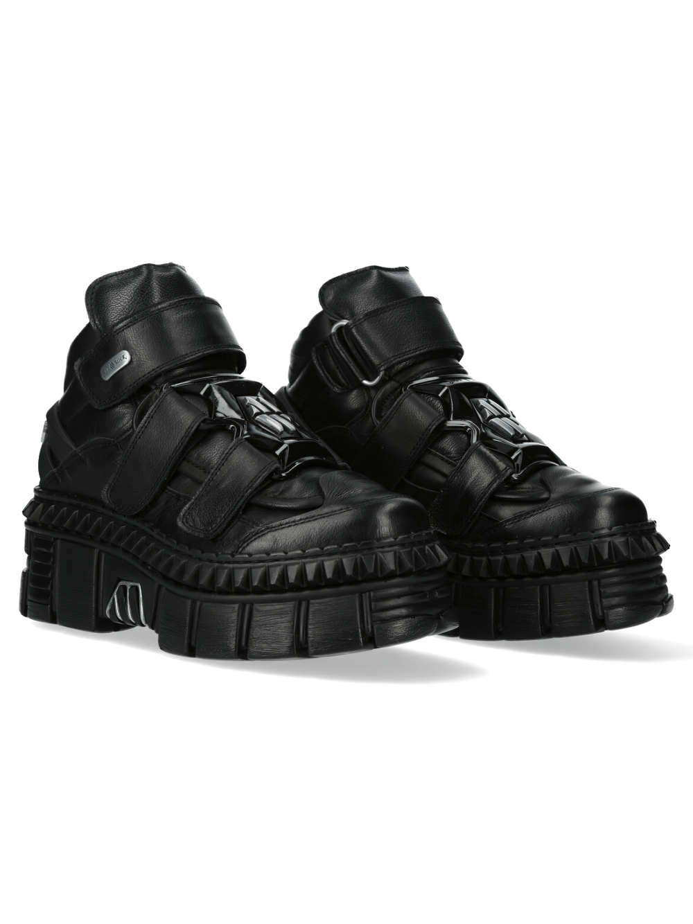 NEW ROCK Men's Gothic Rock Platform Boots with Velcro Straps