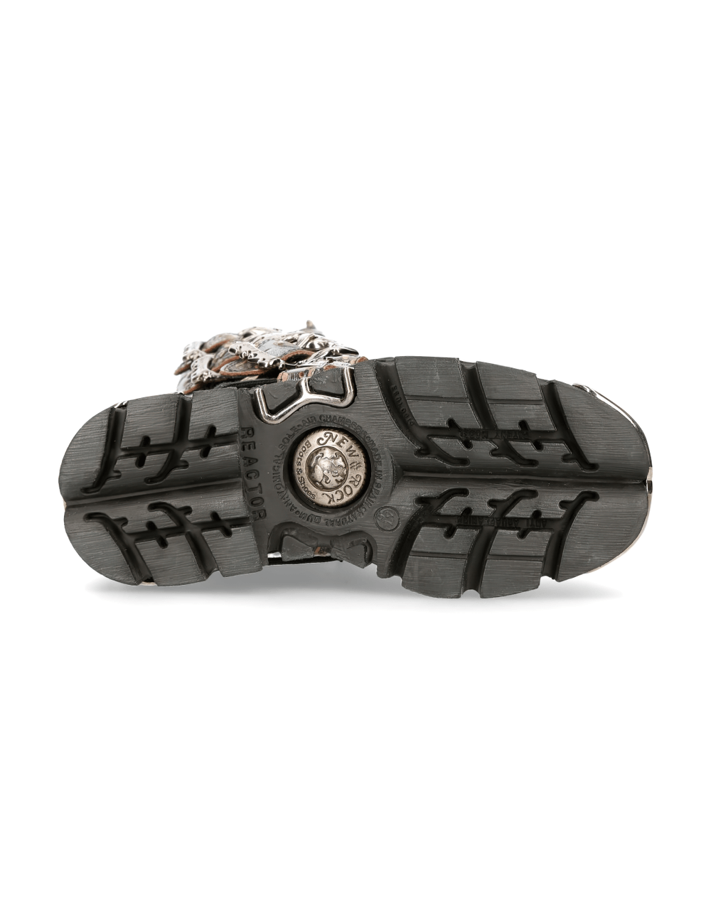 NEW ROCK Men's Gothic Zippered High Boots with Metallic Accents