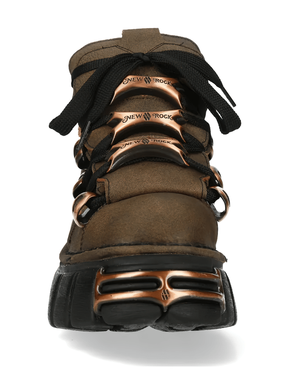 NEW ROCK Men's Ankle Boots With Copper Hardware Details