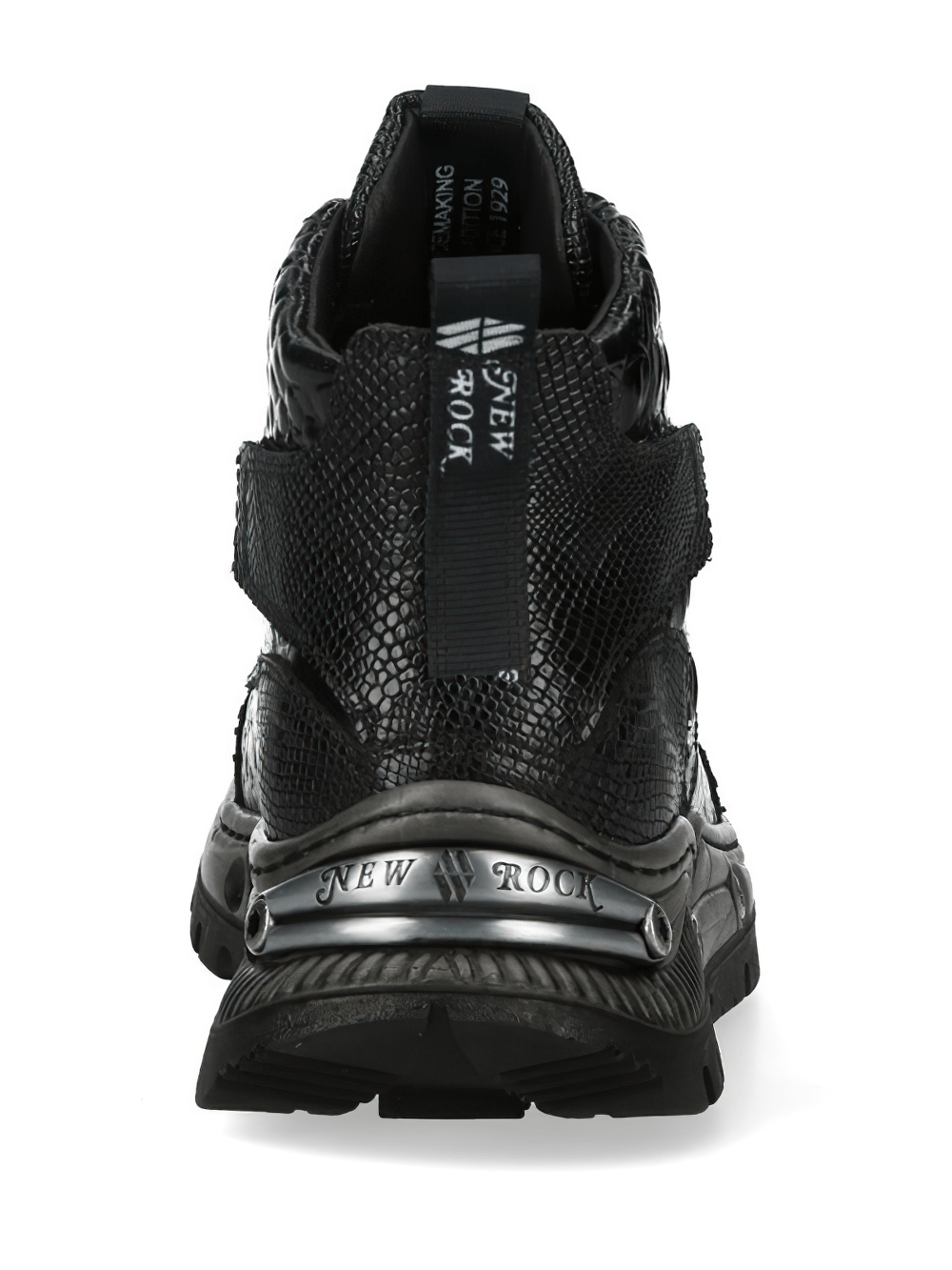 NEW ROCK Men's Ankle Boots with Reptile Texture Soles
