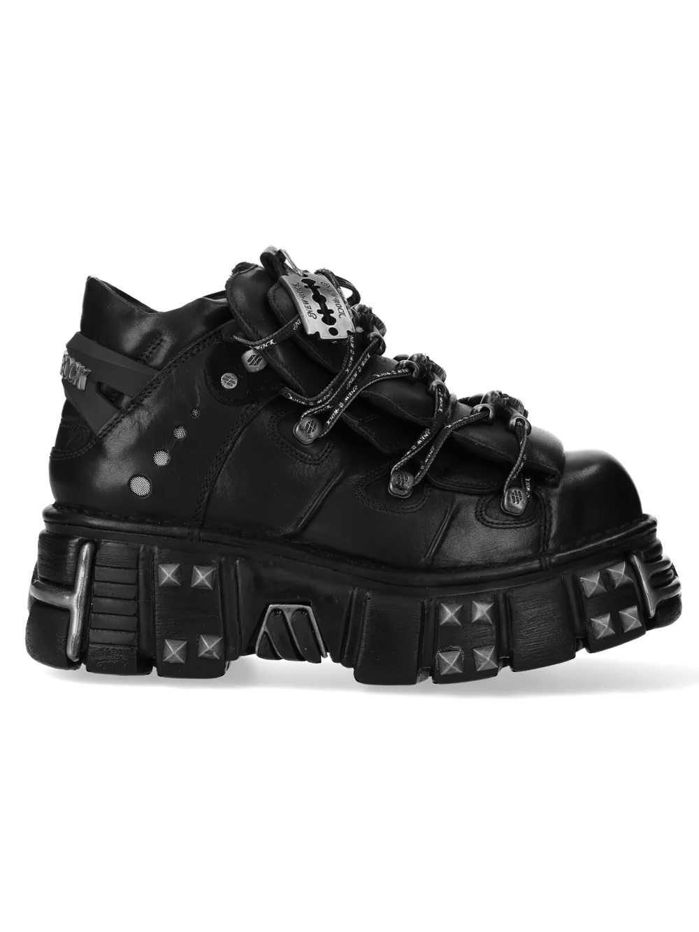 NEW ROCK Men's Ankle Boots with Studded Sole Silhouette
