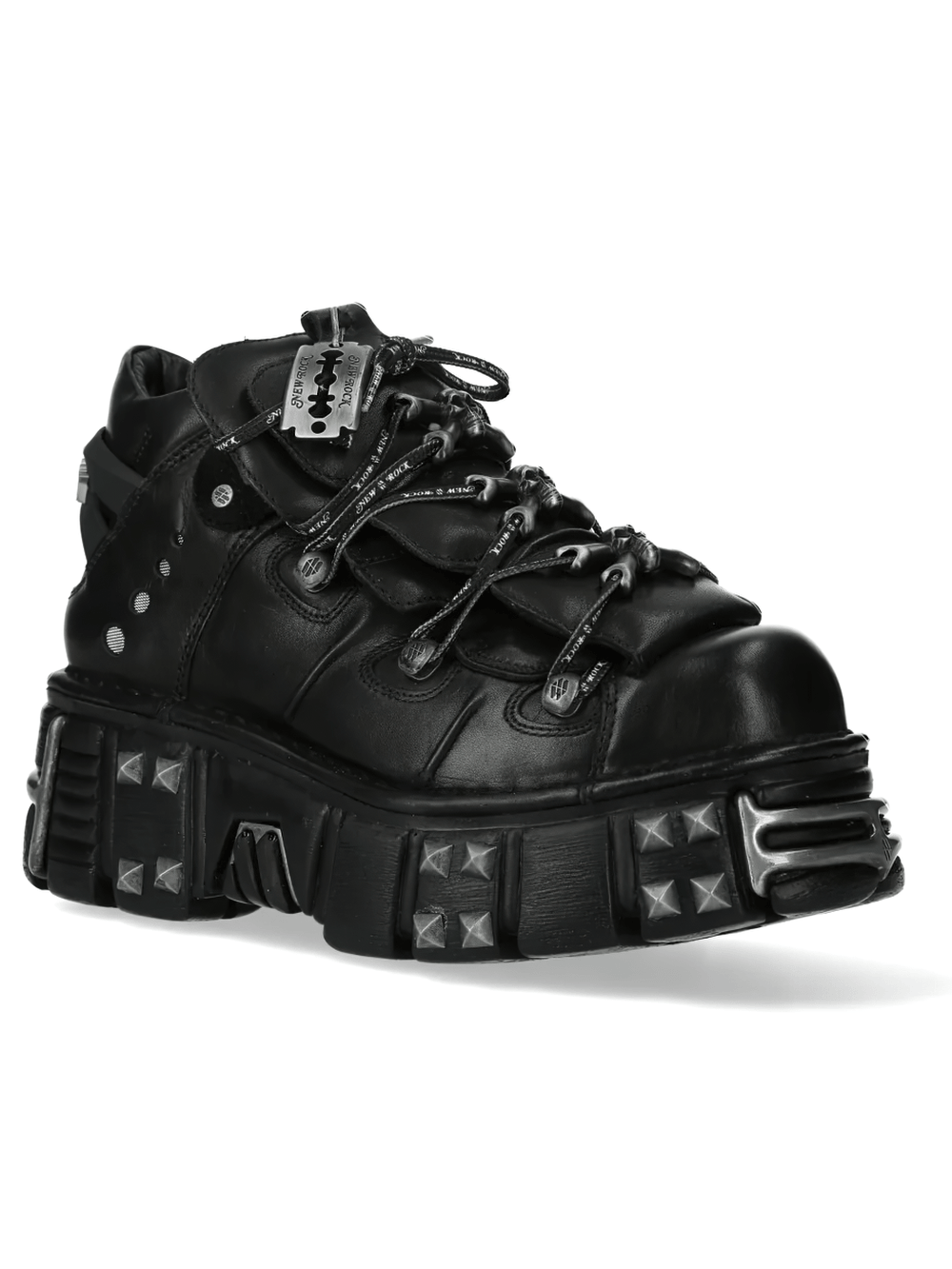 NEW ROCK Men's Ankle Boots with Studded Sole Silhouette