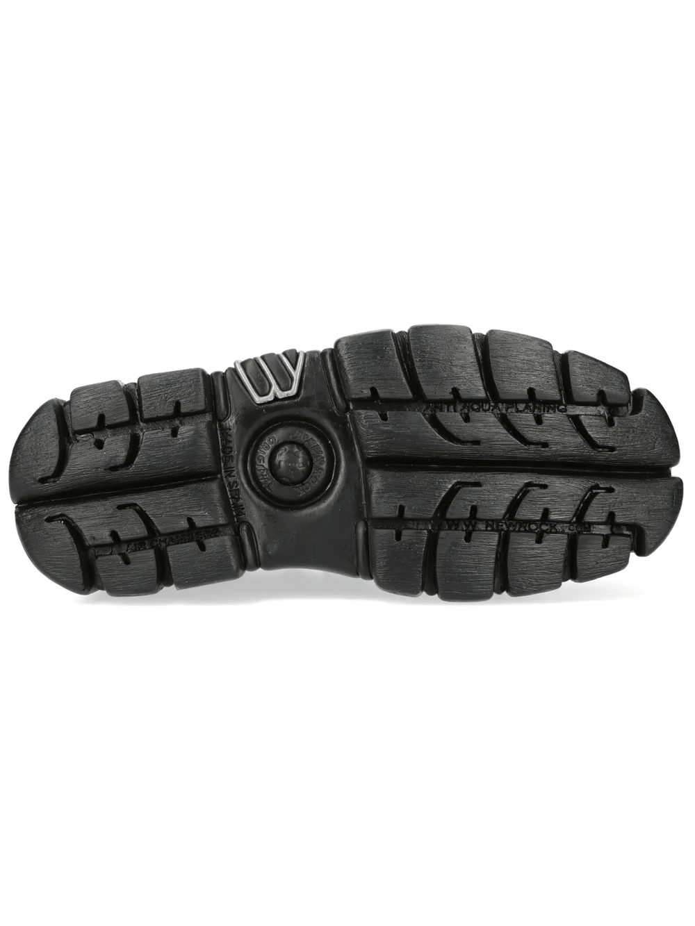 NEW ROCK Men's Buckle Shoes with Web Print and Raised Sole