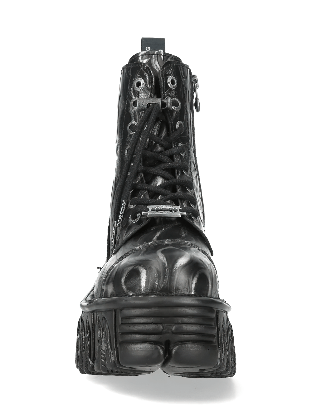 NEW ROCK Men's Flame Ankle Boots with Chunky Lug Soles