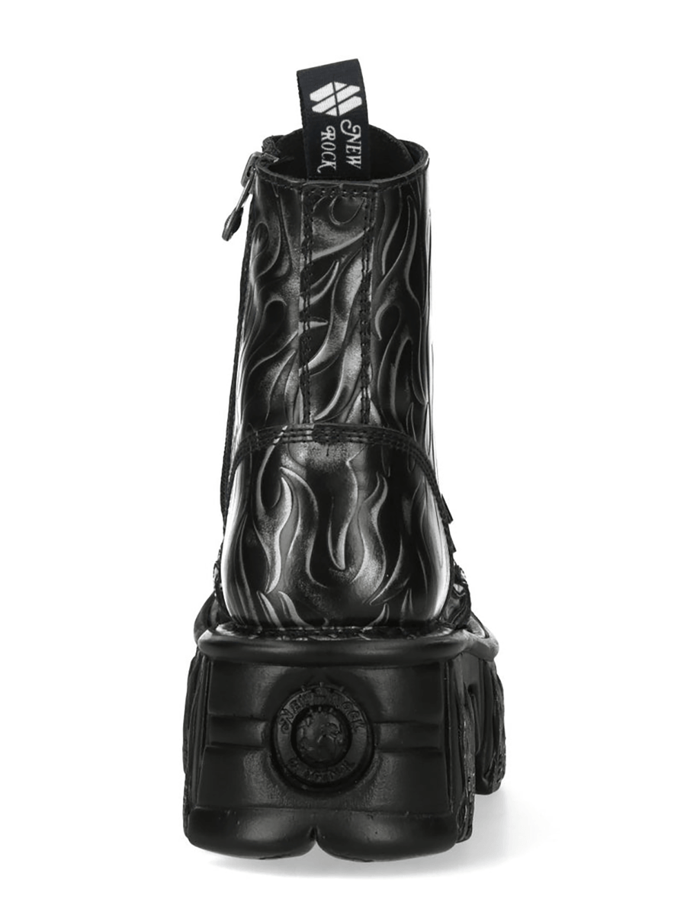 NEW ROCK Men's Flame Platform Boots with Steel Gothic Finish