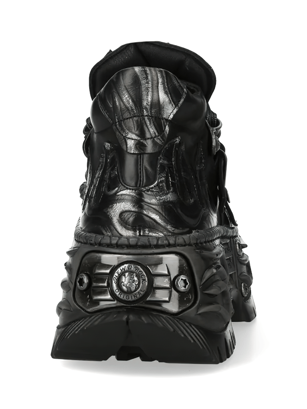 NEW ROCK Men's Flame Shoes with Double Buckle Straps