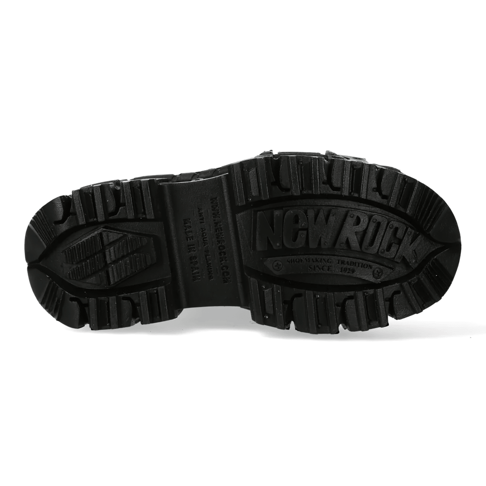 NEW ROCK Men's Gothic Ankle Boots with Textured Croc Pattern