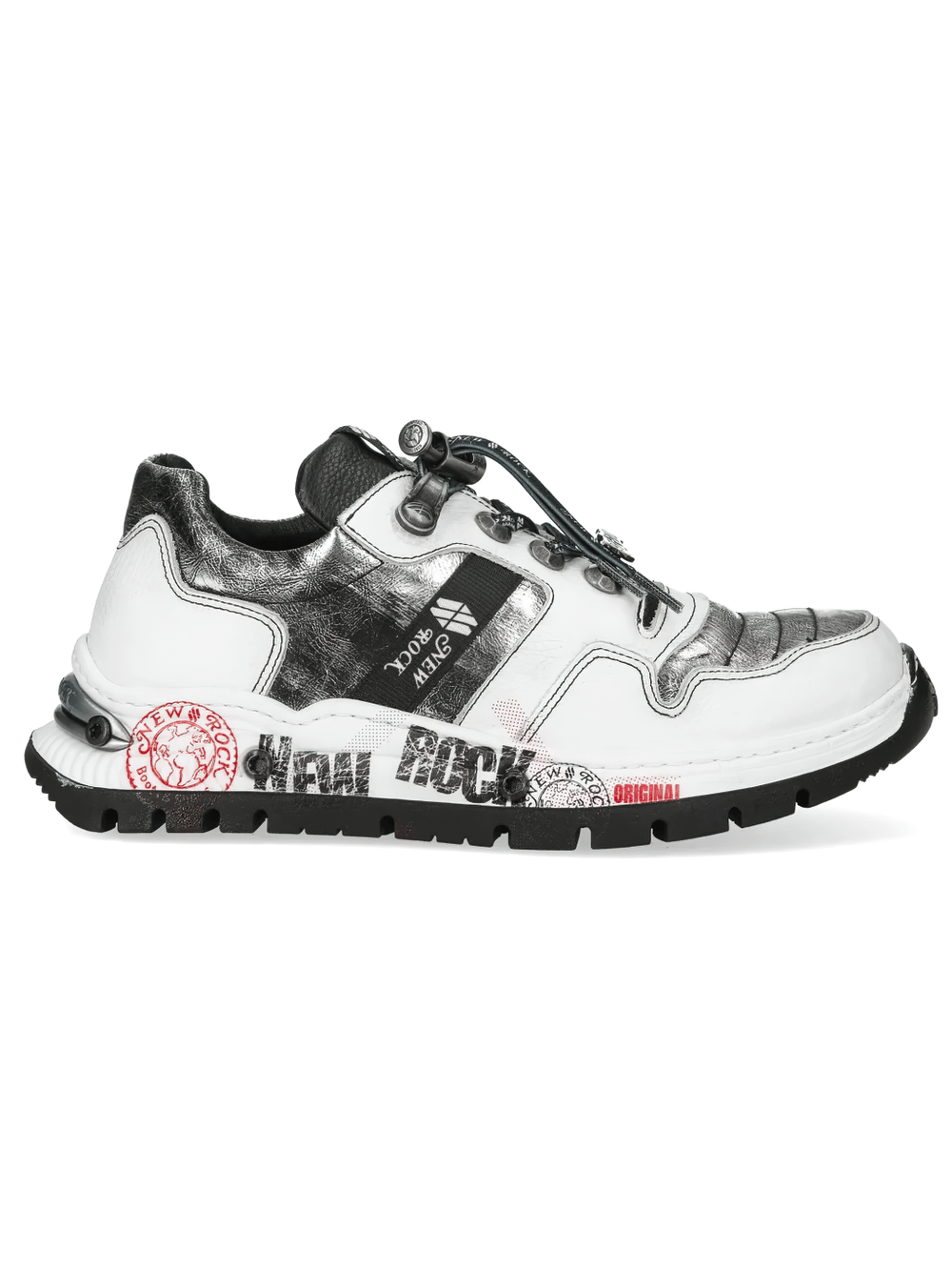 NEW ROCK Women's Metallic Rock Low-Top Platform Shoes