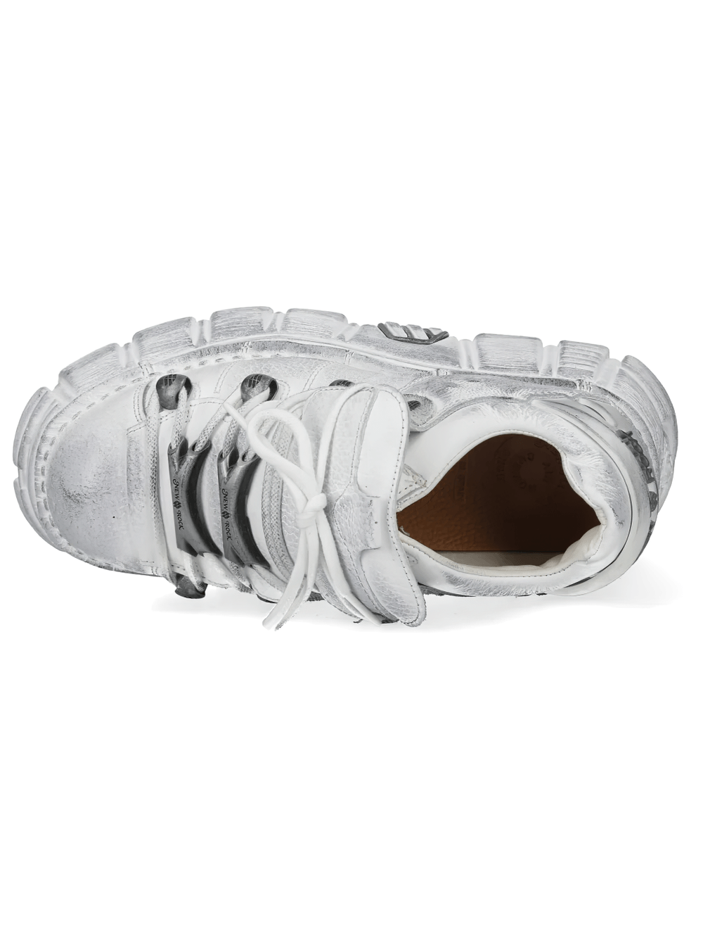NEW ROCK Men's Gothic Platform Shoes with Silver Trim Edge