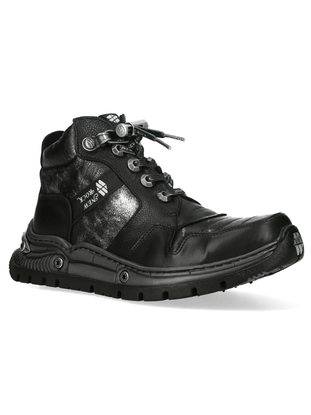 NEW ROCK Men's Gothic Rock Ankle Boots with Industrial Sole
