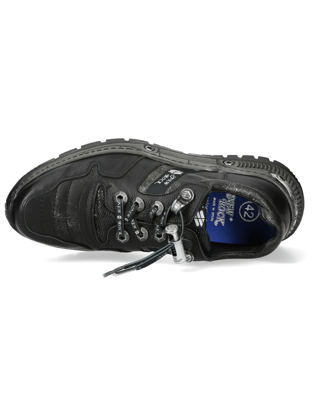 NEW ROCK Men's Gothic Rock Low-Top Chunky Tread Sneakers