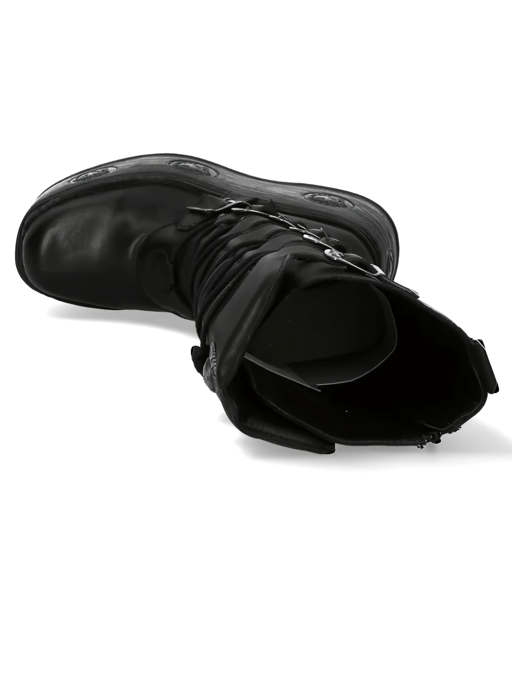 NEW ROCK Men's High Boots with Buckles and Platform Sole