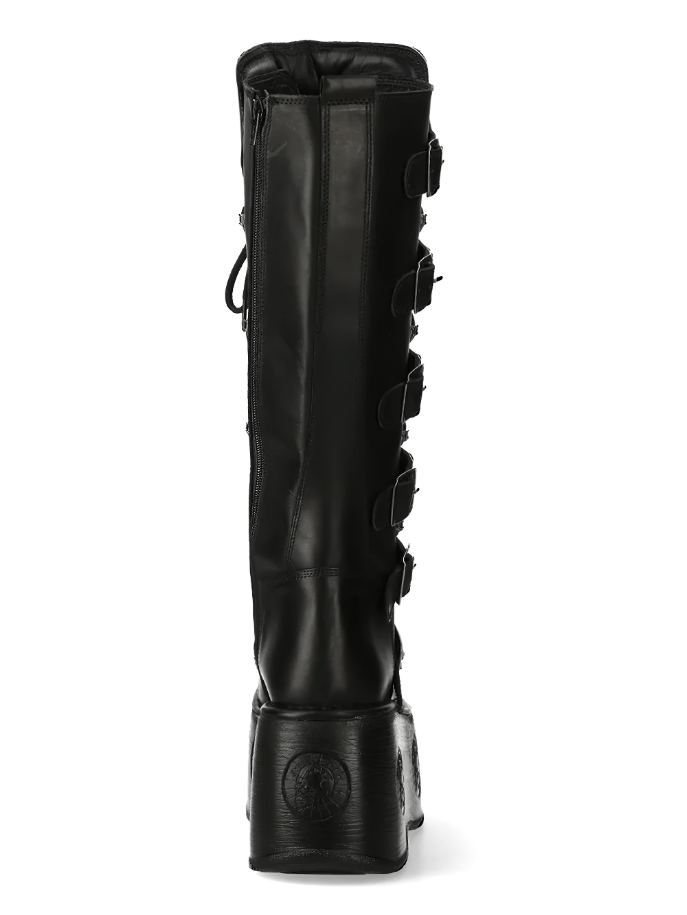 NEW ROCK Men's High Boots with Buckles and Platform Sole