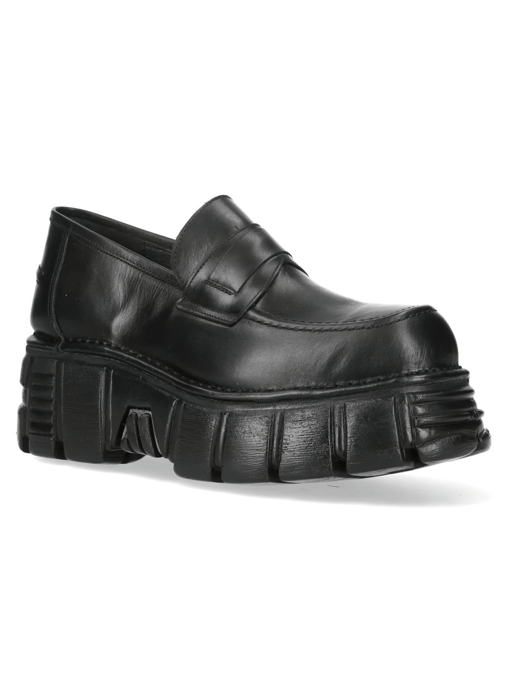 NEW ROCK Men's Platform Slip On Loafers with Chunky Sole