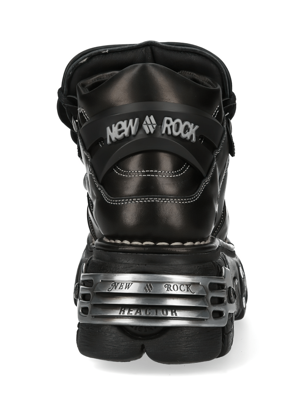 NEW ROCK Men's Punk Ankle Boots with Chunky Platform Sole Trim