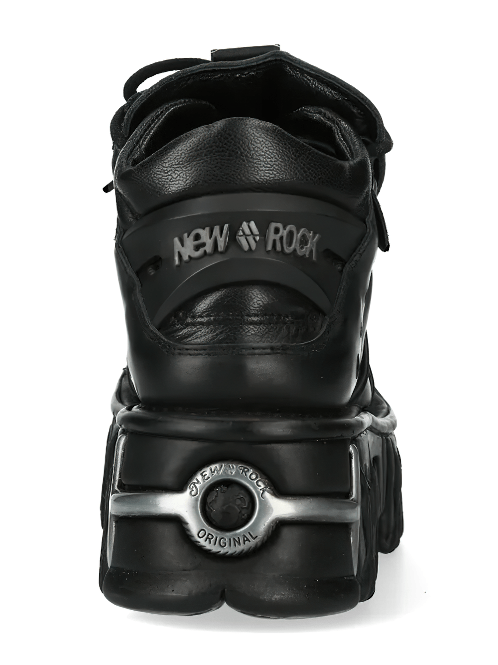 NEW ROCK Men's Punk Ankle Boots With Front Plates Trim