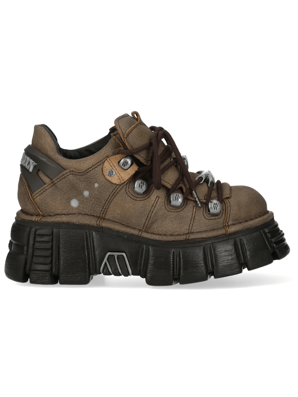 NEW ROCK Men's Punk Ankle Boots With Silver Hardware Details