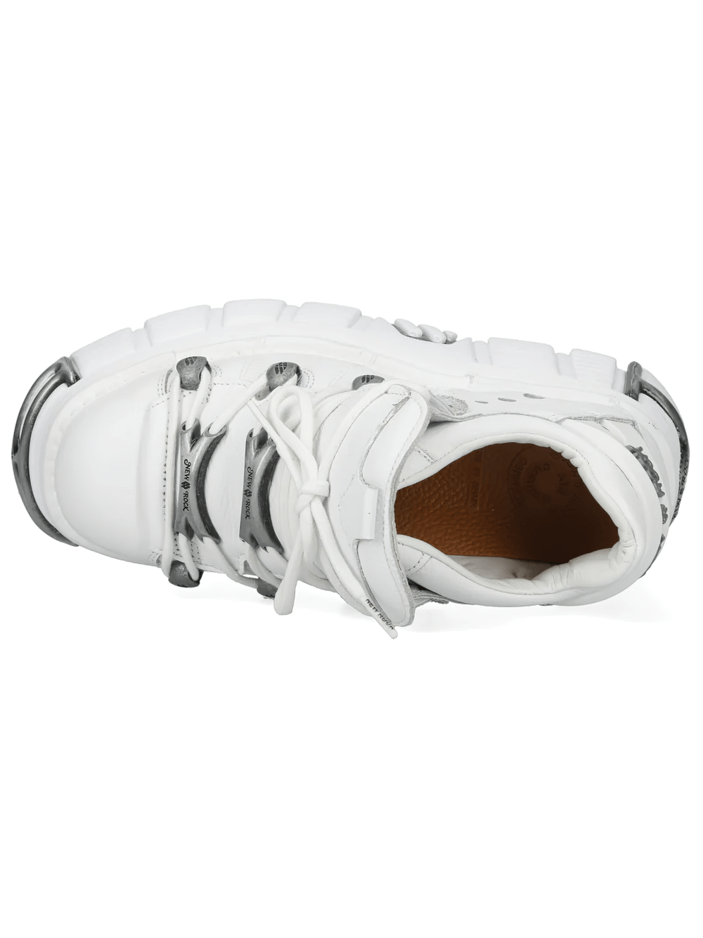 NEW ROCK Men's Punk Platform Shoes with Silver Trim Edge