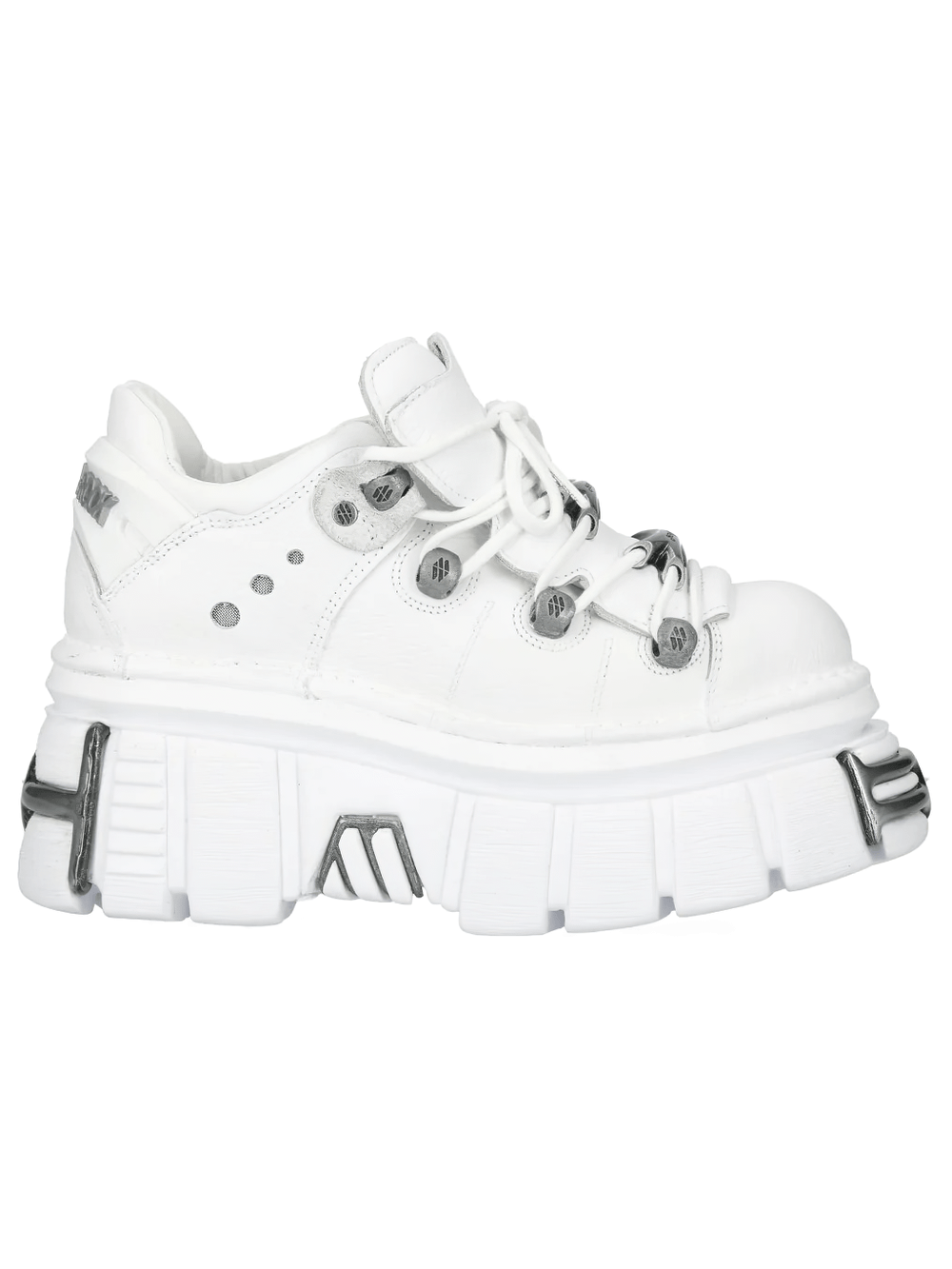 NEW ROCK Men's Punk Platform Shoes with Silver Trim Edge