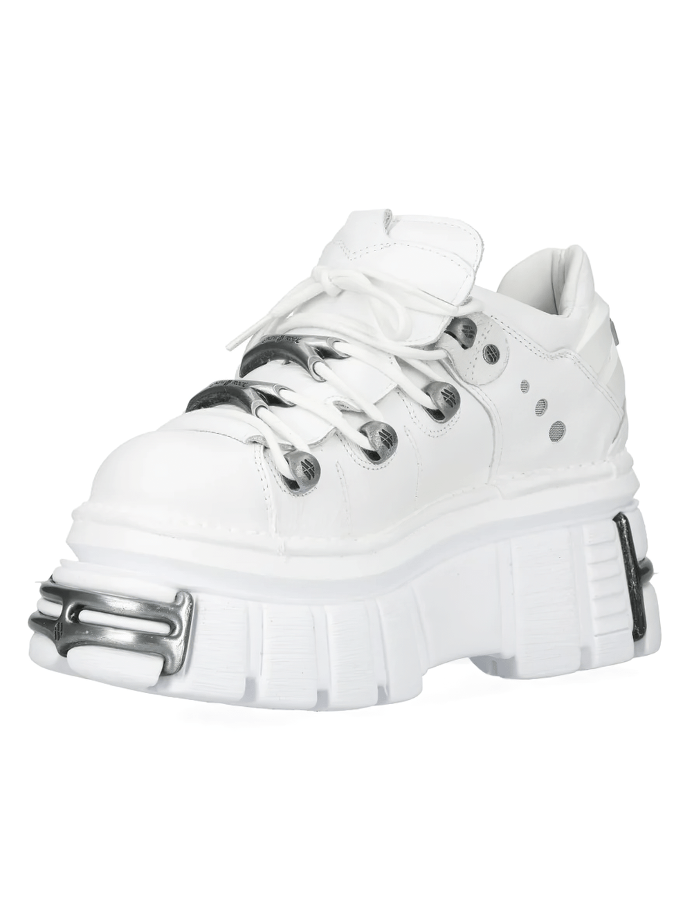 NEW ROCK Men's Punk Platform Shoes with Silver Trim Edge