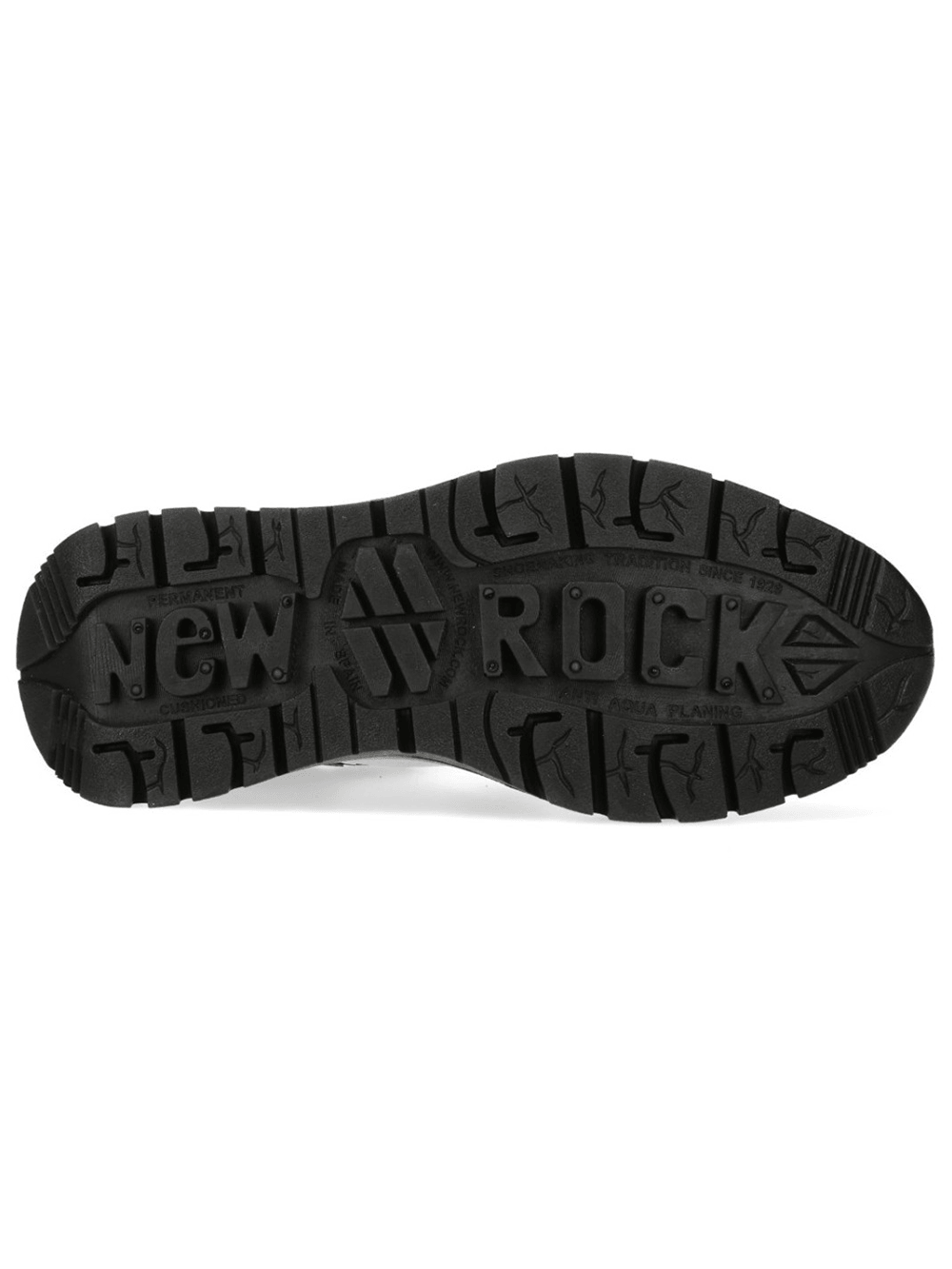 NEW ROCK Men's Rock Ankle Boots with Metallic Blue Accents