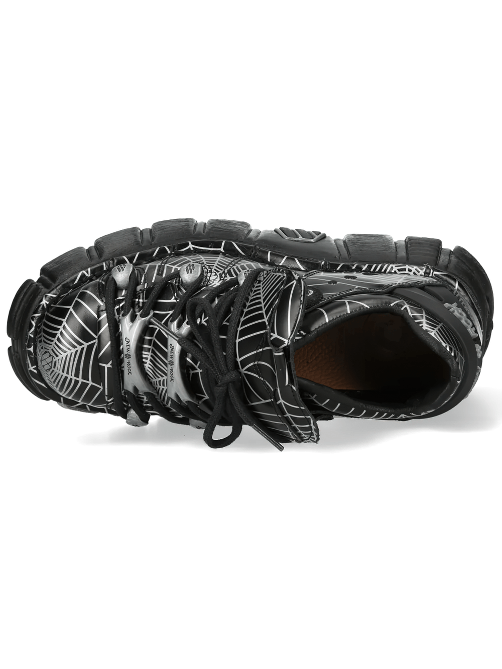 NEW ROCK Men's Rock Platform Shoes with Web Print Hardware