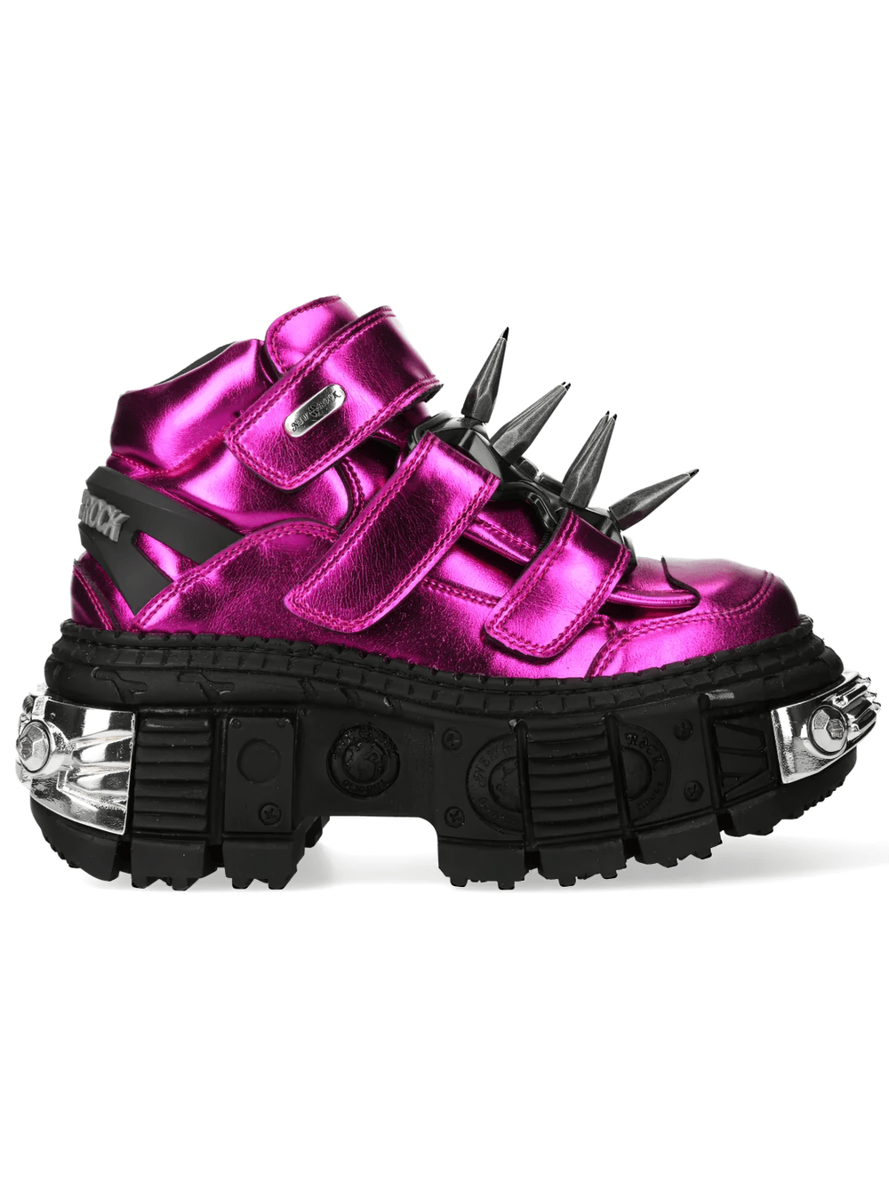 NEW ROCK Men's Rock Platform Sneakers with Spike Details