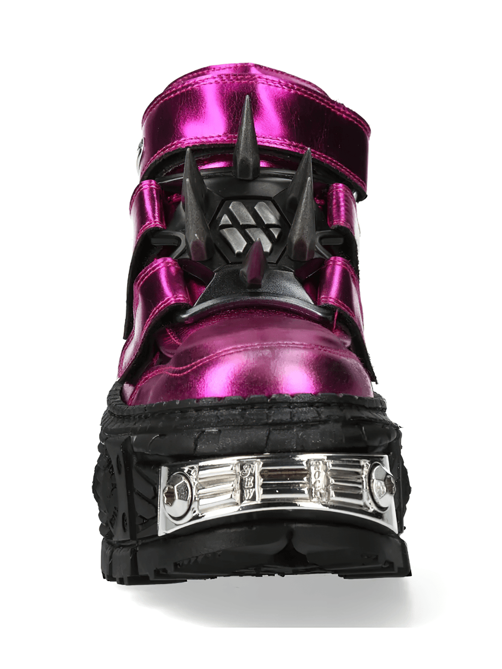 NEW ROCK Men's Rock Platform Sneakers with Spike Details