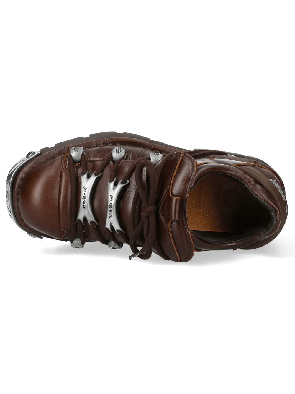 NEW ROCK Men's Shoes with Metal Plates and Rugged Lug Sole
