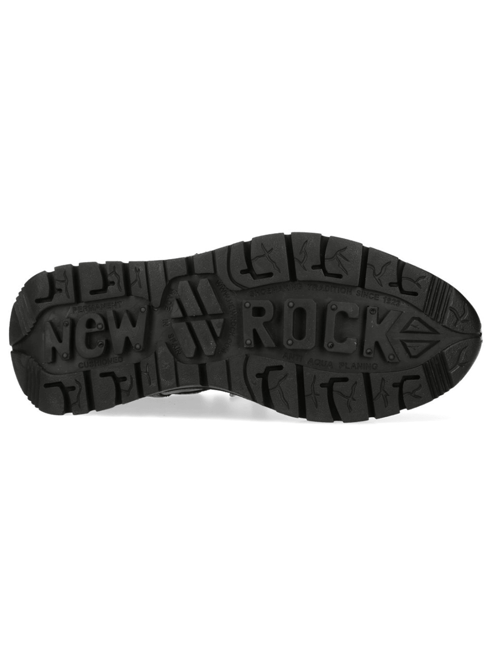 NEW ROCK Men's Skull Sneakers with Metallic Blue Side Panel