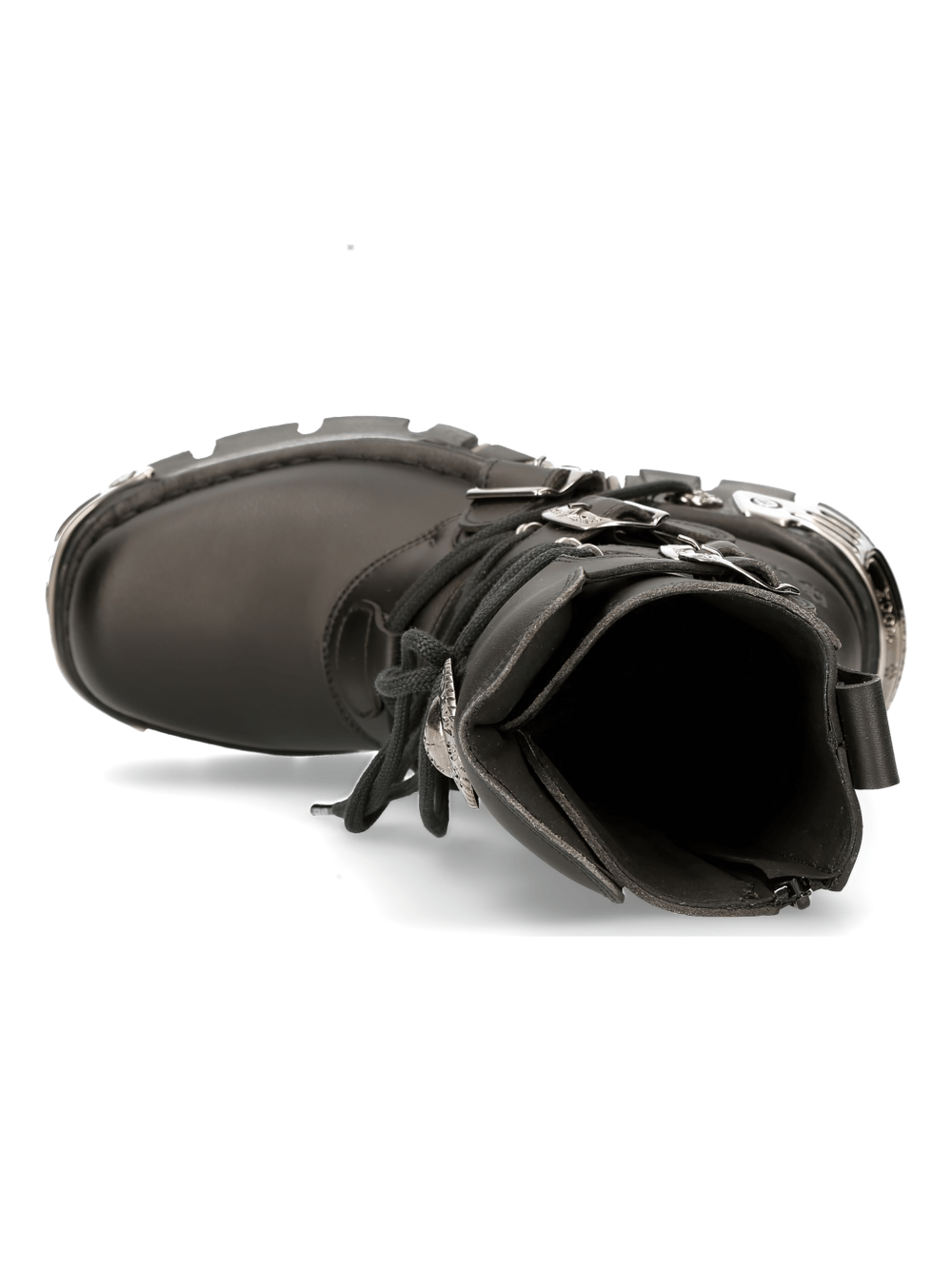 NEW ROCK Men's Metallic Accented Urban Lace-Up Boots