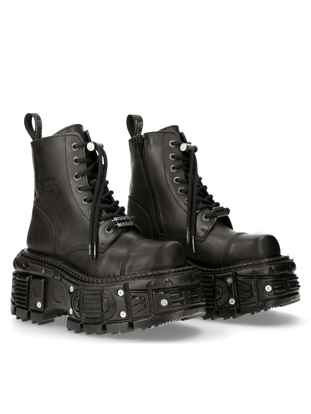 NEW ROCK Men's Military Ankle Boots With Gothic Platform Design