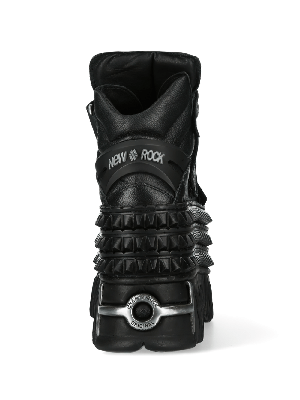 NEW ROCK Men's Platform Ankle Boots with Velcro and Textured Sole