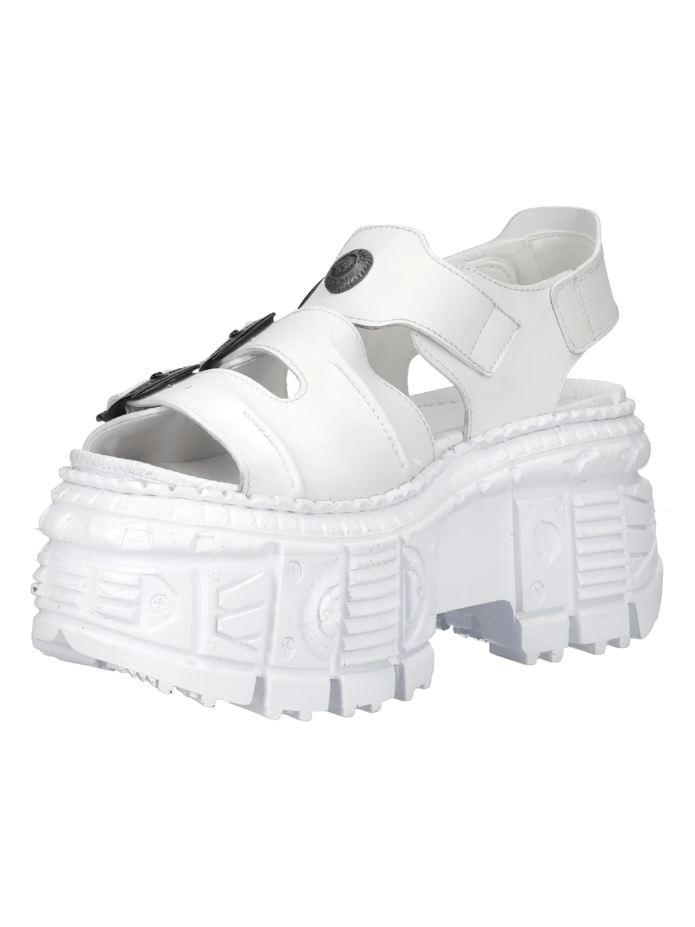 NEW ROCK Platform Sandals with Buckles and Sculptural Sole