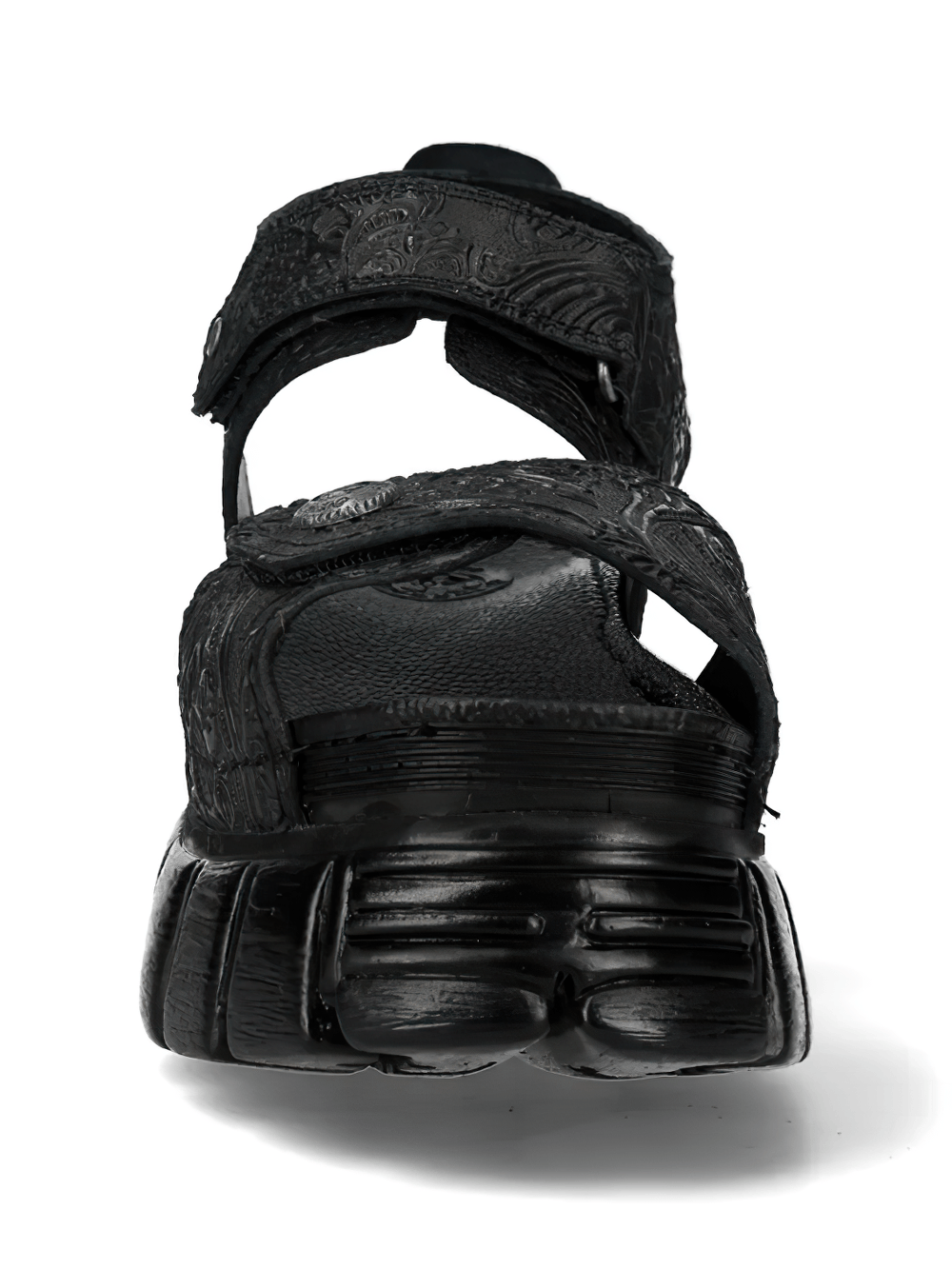 NEW ROCK Platform Sandals with Embossed Punk Strap Style